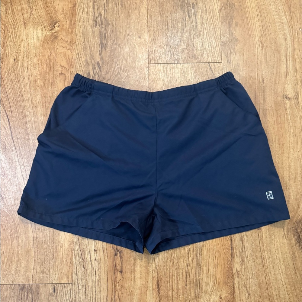 Nike Shorts Athletic Navy Blue Stretch Stretchy Youth size Large L Mesh Pockets
